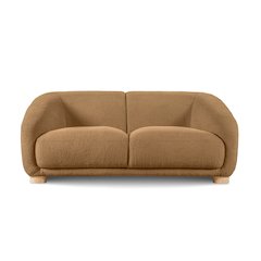 Amara Modern Boucle Loveseat with Sloped Arms and High Density Foam
