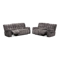 Bello Fabric 2-Piece Manual Reclining Sofa Set