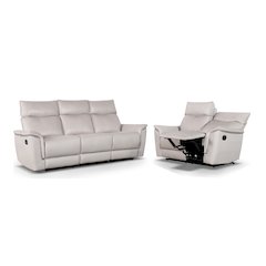 Telimate 2-Piece Leather Reclining Sofa Set