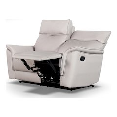 Telimate Leather Padded Reclining Loveseat