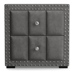 Fynor Modern Velvet 2-Drawer Nightstand