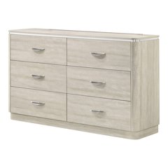 Ventur Modern Wood 6-Drawer Dresser in Dusty Gray