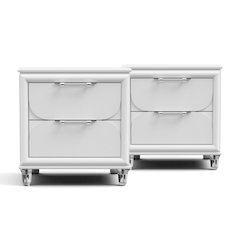 Glosan Modern Pearl White Kids Nightstand (Set of 2)