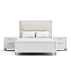 Glosan Modern 3-Piece Pearl White Kids Platform Bedroom Set
