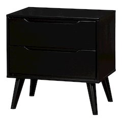 Belkor Mid-Century Modern Wood 2-Drawer Nightstand