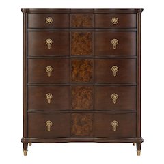 Moscote Dark Cherry Solid Wood 5-Drawer Chest