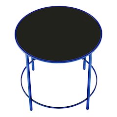 Keefer Contemporary Glass Top Side Table