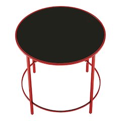 Keefer Contemporary Glass Top Side Table