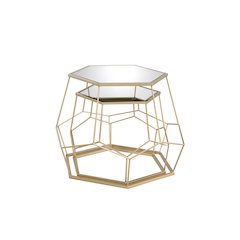 Boris Metal 2-Piece Nesting Accent Table Set