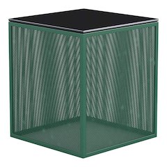 Kelforia Contemporary Glass Top Side Table