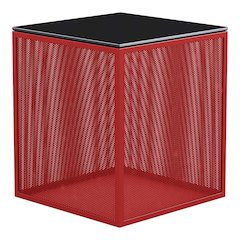 Kelforia Contemporary Glass Top Side Table