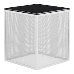 Kelforia Contemporary Glass Top Side Table