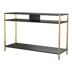 Mirah Contemporary Metal 3-Shelf Console Table