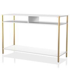 Mirah Contemporary Metal 3-Shelf Console Table