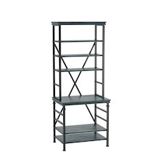 Garna Industrial Metal 6-Shelf Bookcase