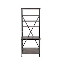 Garna Industrial Metal 6-Shelf Bookcase