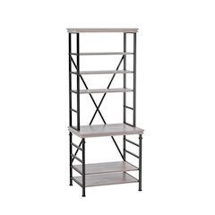 Garna Industrial Metal 6-Shelf Bookcase