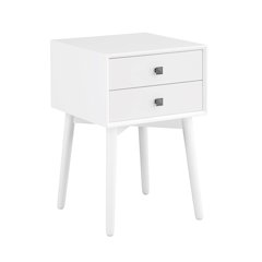 Alto Mid-Century Wood 2-Drawer Side Table