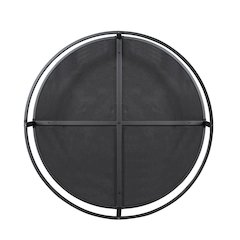 Olive Velvet Fabric 39" Wide Round Cocktail Ottoman
