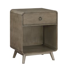 Ocala Mid-Century Wood 1-Drawer Side Table