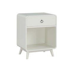 Ocala Mid-Century Wood 1-Drawer Side Table
