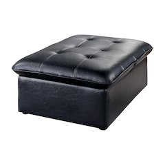 Kamala Faux Leather Tufted Futon Chair