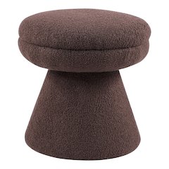 Thia Modern 17.5" Upholstered Mushroom-Shape Design Ottoman