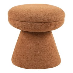 Thia Modern 17.5" Upholstered Mushroom-Shape Design Ottoman