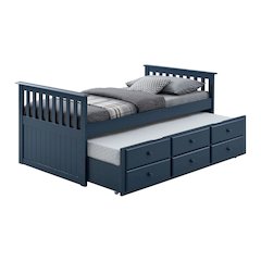 Aurelia Wood Twin Captain Bed with Trundle