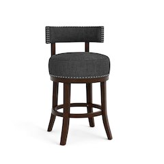 Kalin Fabric Swivel Bar Stool (Set of 2)