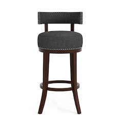 Kalin Fabric Swivel Bar Stool (Set of 2)