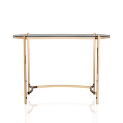 Lythy Contemporary Glass Top Desk in Gold