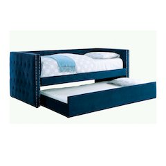 Elazar Transitional Flannelette Upholstered Twin Daybed