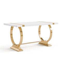 Stellas Stainless Steel Trestle Dining Table