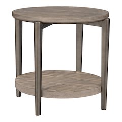 Tayen Modern Natural Round 1-Shelf End Table