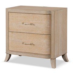 Ellington Modern Natural Oak Nightstand with USB Ports