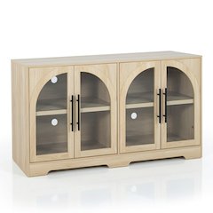 Watson Wood 4-Door Adjustable Shelves TV Stand for 60" TVs
