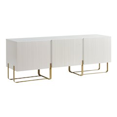 Haft Modern Wood 3-Cabinet TV Stand