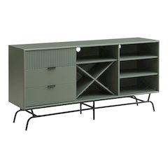 Yaztra Sage Green TV Stand with 3-Drawers and 4-Shelves