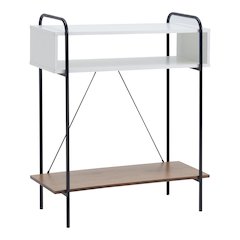 Shaye White 2-Shelf Wood Console Table