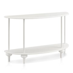 Soela Half Moon Composite Console Table with Shelf