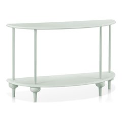 Soela Half Moon Composite Console Table with Shelf