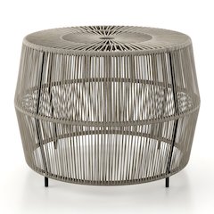 Muse & Lounge Co. Meja Wicker Round Outdoor Coffee Table