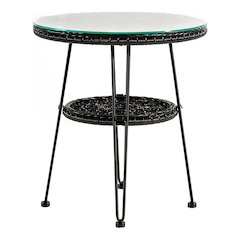 Muse & Lounge Co.Serene Black Wicker Outdoor Coffee Table