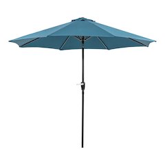 Ella 9' Outdoor Metal Round Patio Sherpa Umbrella