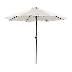 Ella 9' Outdoor Metal Round Patio Sherpa Umbrella with Base