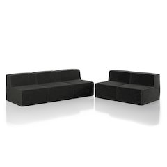 Winkler 2-Piece Chenille Modular Armless Sofa Set