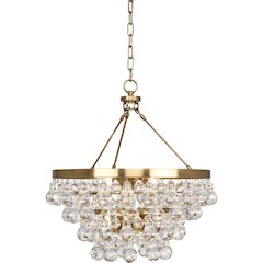Bling Chandelier in Antique Brass Color