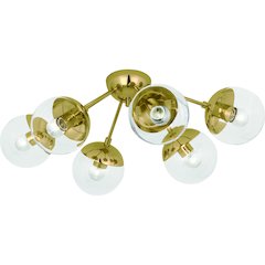 Celeste Flushmount in Modern Brass Color