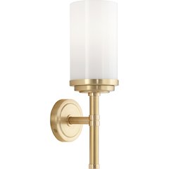 Halo Wall Sconce in Brushed Brass And Natural Brass Color